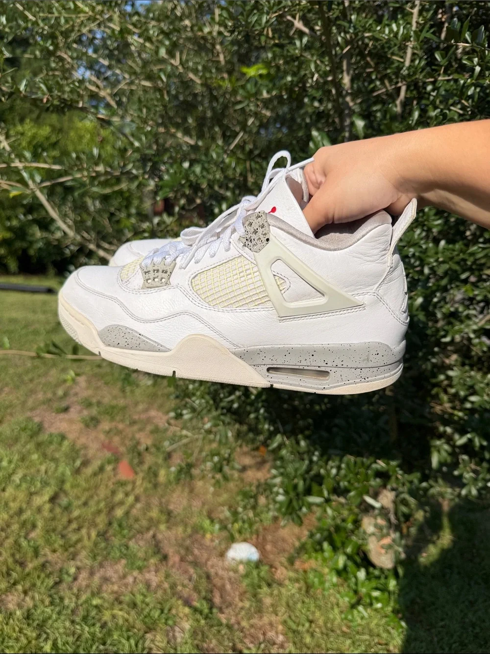 Nike Air Jordan 4 Retro Mid ‘White Oreo’ Sneakers Shoes Men Size 9.5 CT8527-100